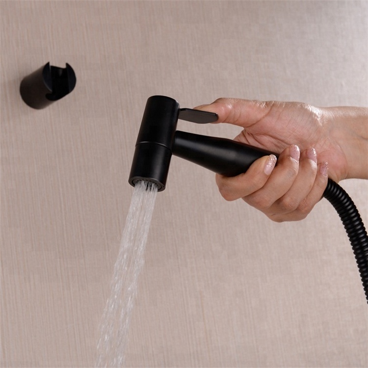 SUS 304 Handheld Bidet Spray Black Shower Sprayer Set Toilet Shattaf Sprayer Douche kit Bidet Faucet