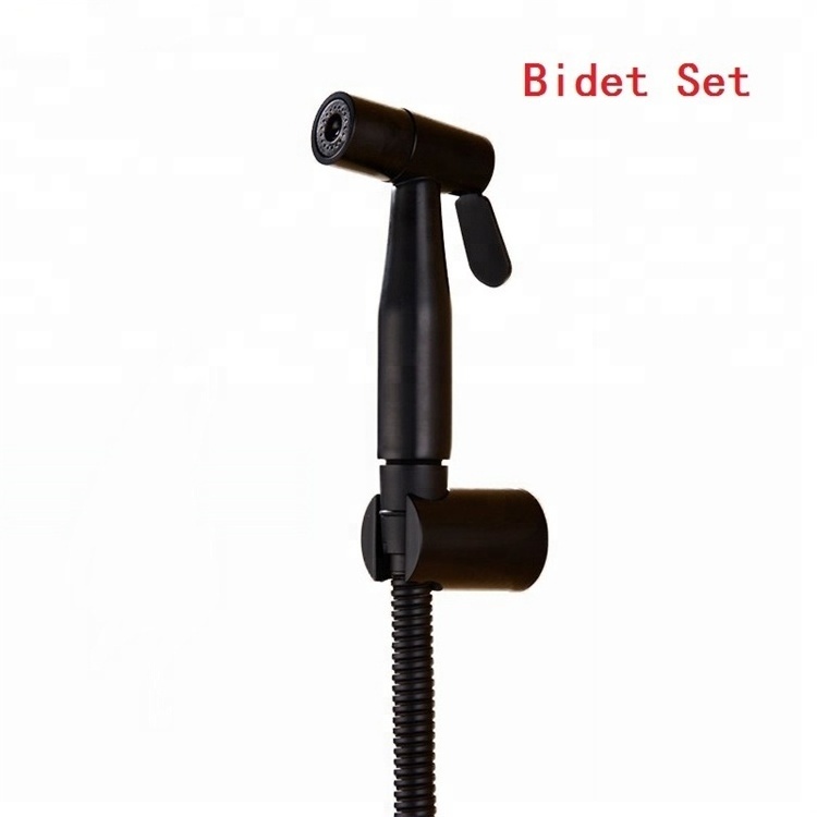 SUS 304 Handheld Bidet Spray Black Shower Sprayer Set Toilet Shattaf Sprayer Douche kit Bidet Faucet