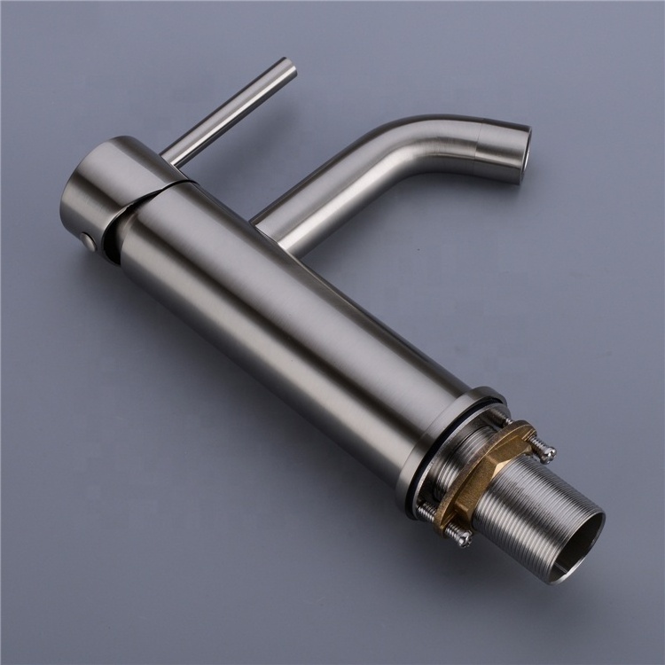 Brass Bathroom Faucet Basin Mixer Sink Tap Hot And Cold Water Faucet Brushed Nickel Tap Basin Accessories