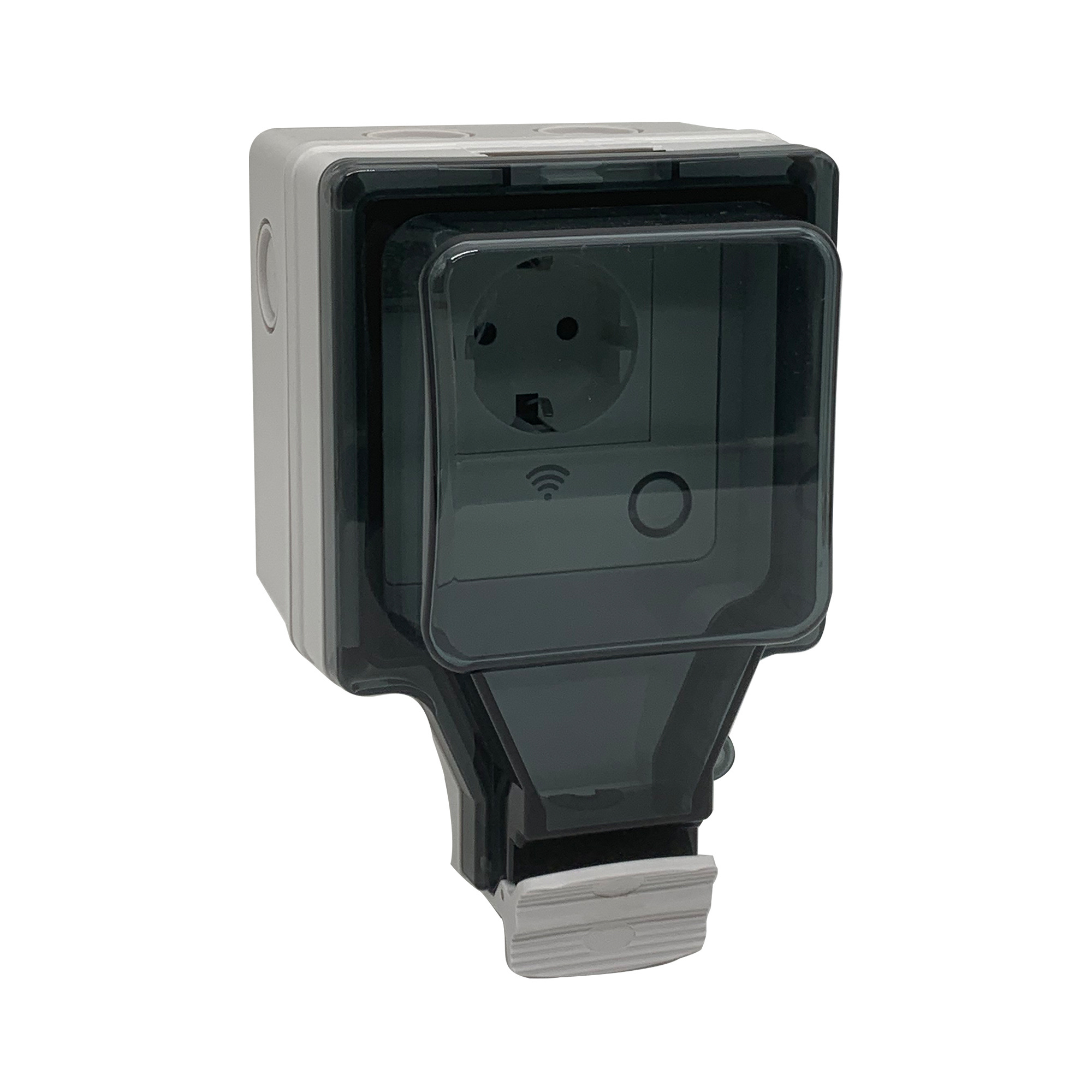 FR Smart Wifi ble Zigbee IP66 16A Single Switched Socket outdoor waterproof socket with timer and lock