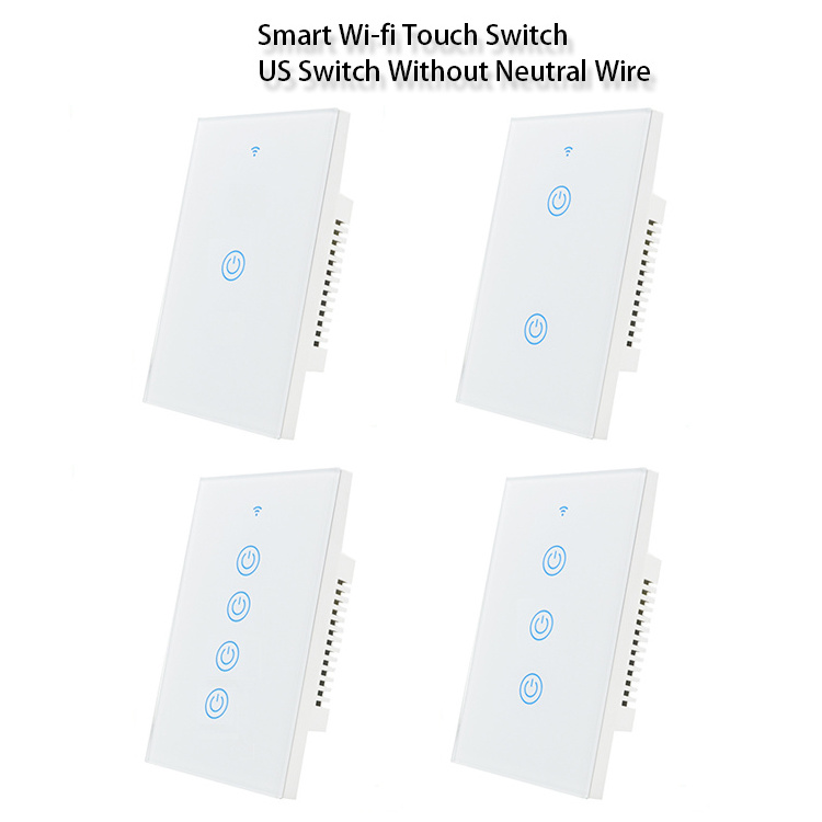 Tuya US UK EU Smart WIFI+BLE Zigbee smart switch Relay Design with or withouth Nertural WIFI Touch Switch