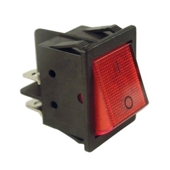 CE TUV KC 1e4 t85 t105 t125 double pole 4 pin 32x25 kcd4 16a 250v red lighted illuminated rocker switch