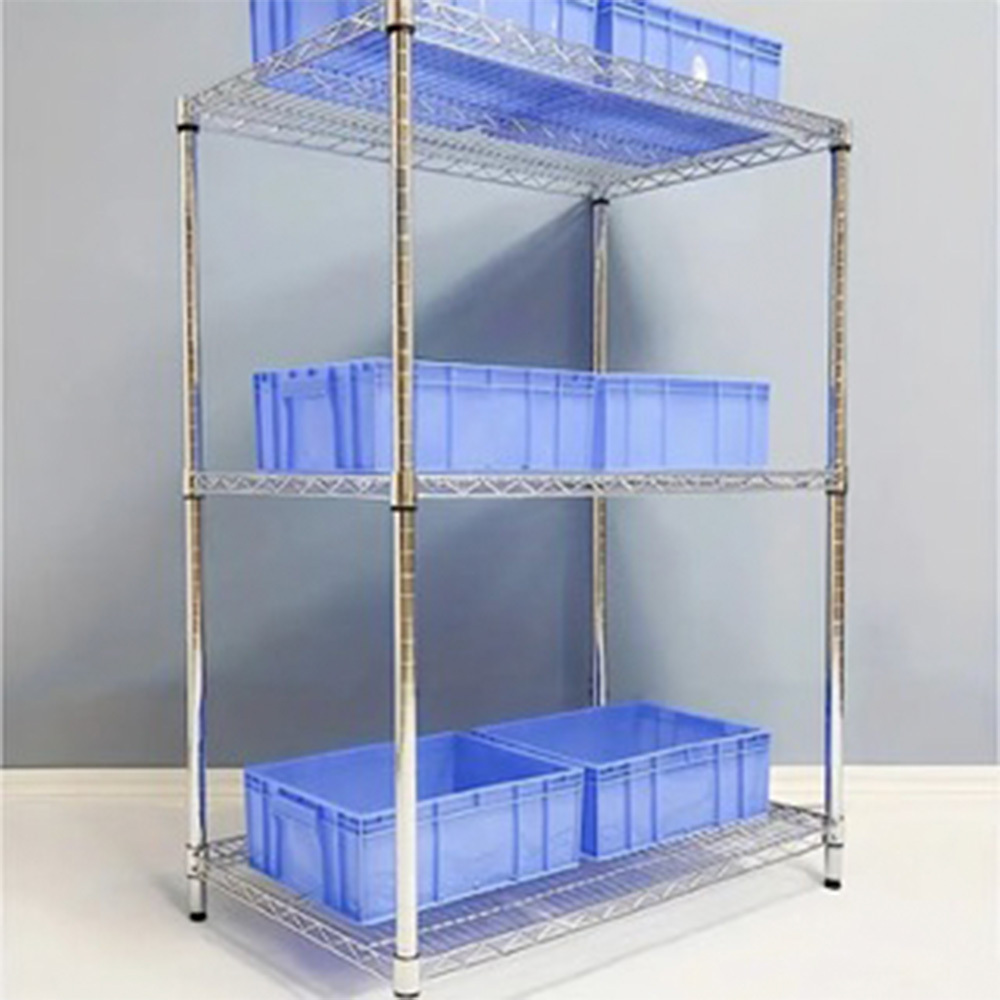 3-layer Stainless Steel Rack 3-layer Narrow Adjustable Heavy-duty Storage Rack, Chrome-plated Wire Mesh Rack