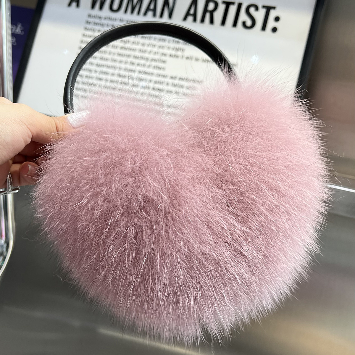 2024 Ladies Winter Luxury Authentic Fox Fur Earmuffs Warm Girls Wear Real Fox Fur Foldable  Earmuffs Headphone