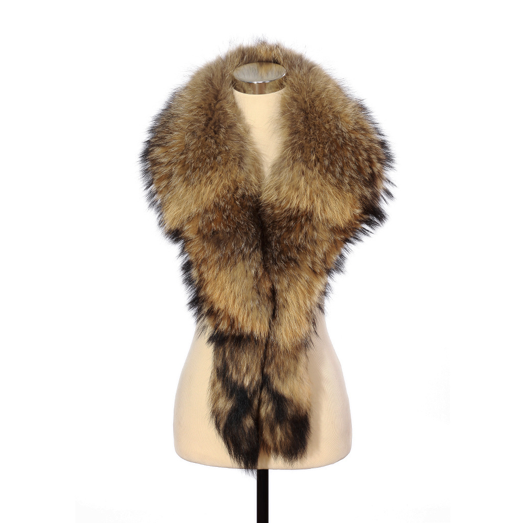 winter 2022 women real fox fur collar genuine raccoon fur bigger collar support to customized more colors