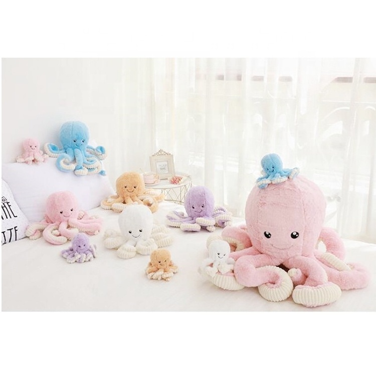 Cute Cheap Plush Stuffed Toys Baby Pink Soft Toys Octopus