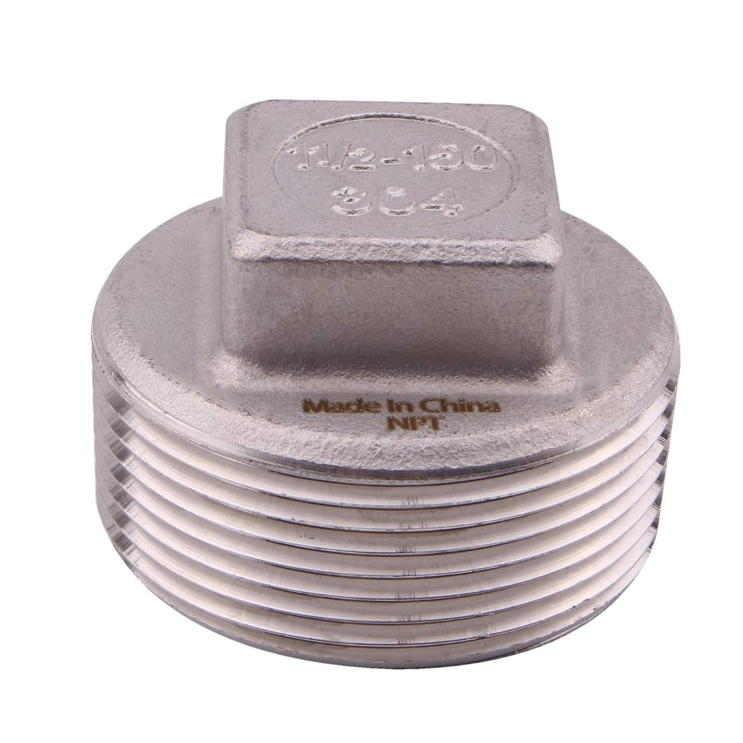 Astm A351 Threaded Cast Stainless Steel Square Hex Head Plug