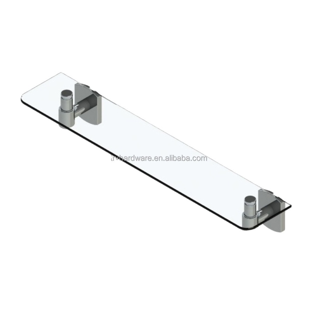 Customize Bathroom Accessory Glass Shelf For Shower Room Storage Rack Stainless Steel Bathroom Glass Shelf