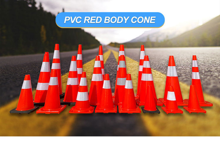 900mm New PVC Black Base Road Safety Orange PVC Traffic Cone