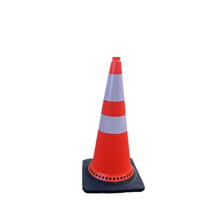 900mm New PVC Black Base Road Safety Orange PVC Traffic Cone