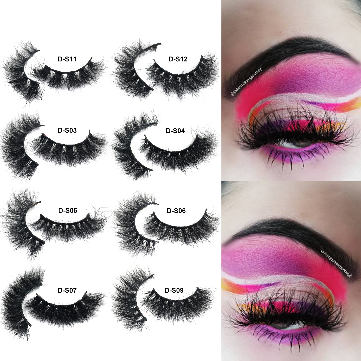 Natural Eyelashes Wholesale 3d Real Mink Volume Short Mink Lashes Messy Fluffy Strip Lash Vendor Bulk