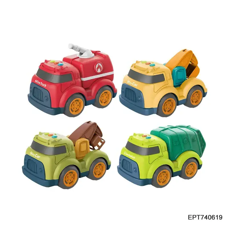 EPT Hot sale music and light truck toys plastic fire engine truck toy  ambulance vehicle toy kids truck