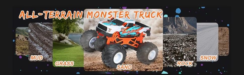 EPT 1:16 Scale Remote Control Car 2.4GHz Big Wheels Off Road Cars RC Monster Truck Rc Cars