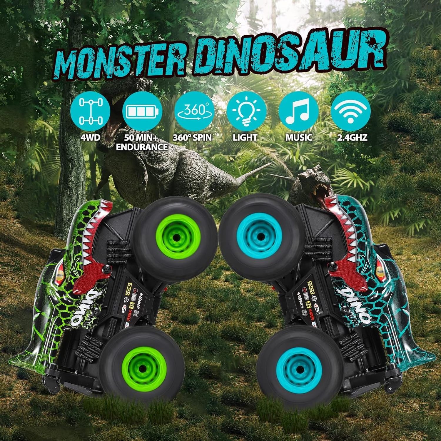 EPT Custom Drift Remote Control 1:20 High Speed Rc Shark Dinosaur Car Rc Monster Toy Truck