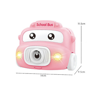 EPT Cute Design School Bus Bubble Machine Summer Camera Soap Baby Water Blowing Bubbles Toy Animal Camera Bubble Toy For Kids