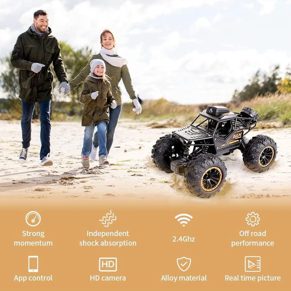 EPT 1:18 2.4G Alloy Rc Car With HD 720P WIFI FPV Camera Machine On Remote Control Stunt SUV Radio control Climbing Toys