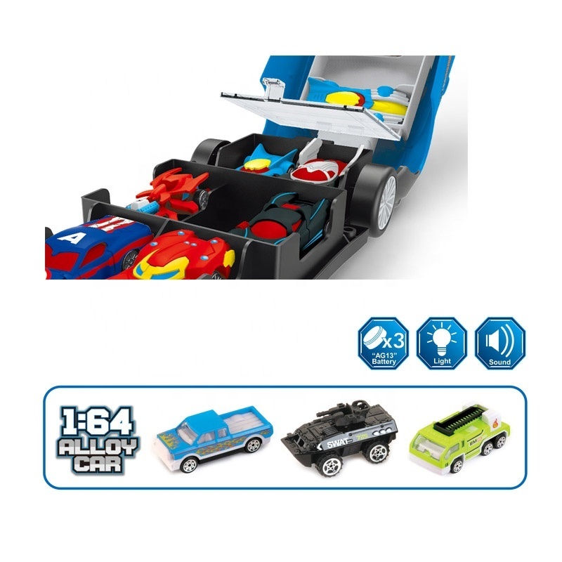 Police vehicle collection set kids free-wheel small die-cast cars for boy