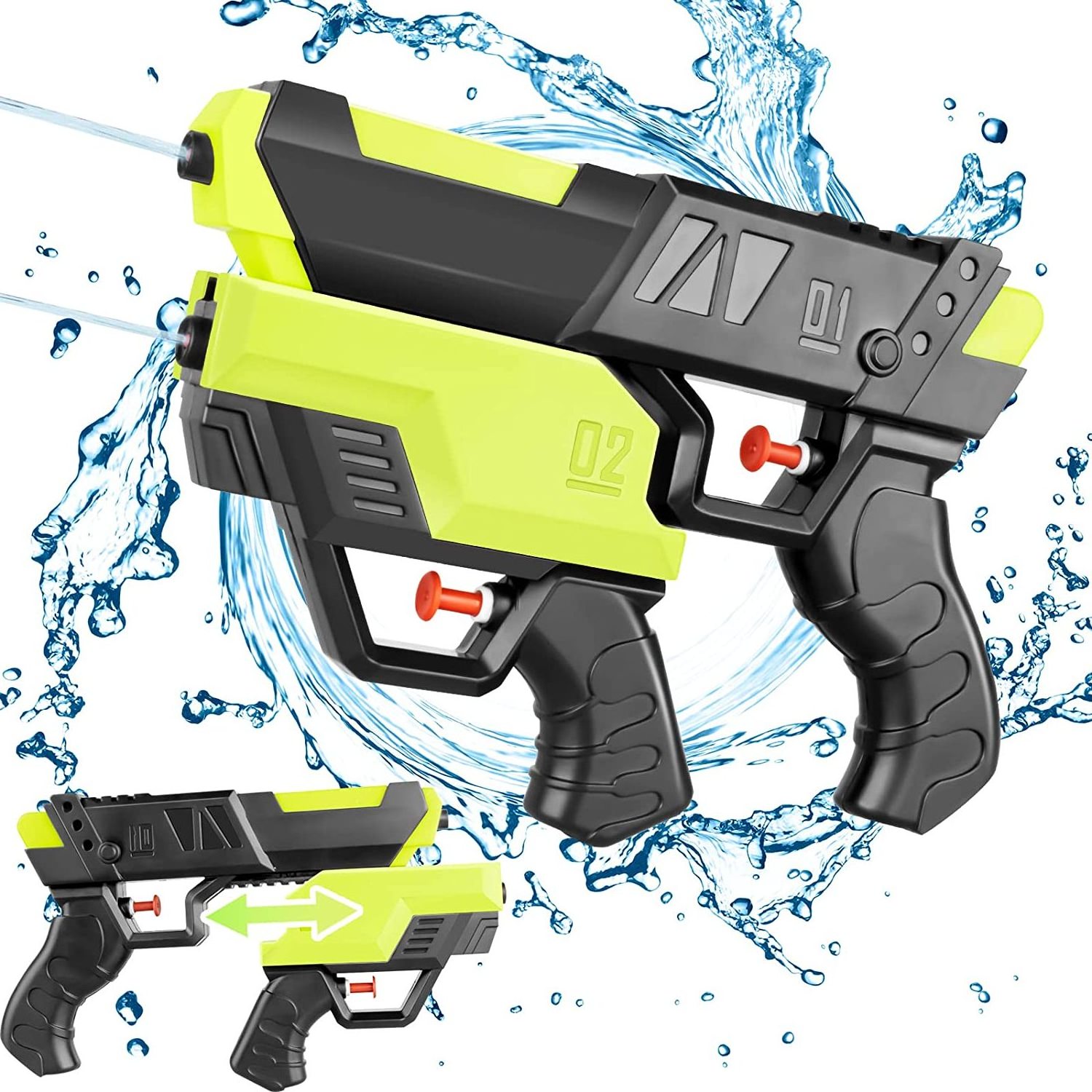 EPT Children Summer Fun Water Gun Remote Shooting Large Capacity 2 in 1 Water Gun