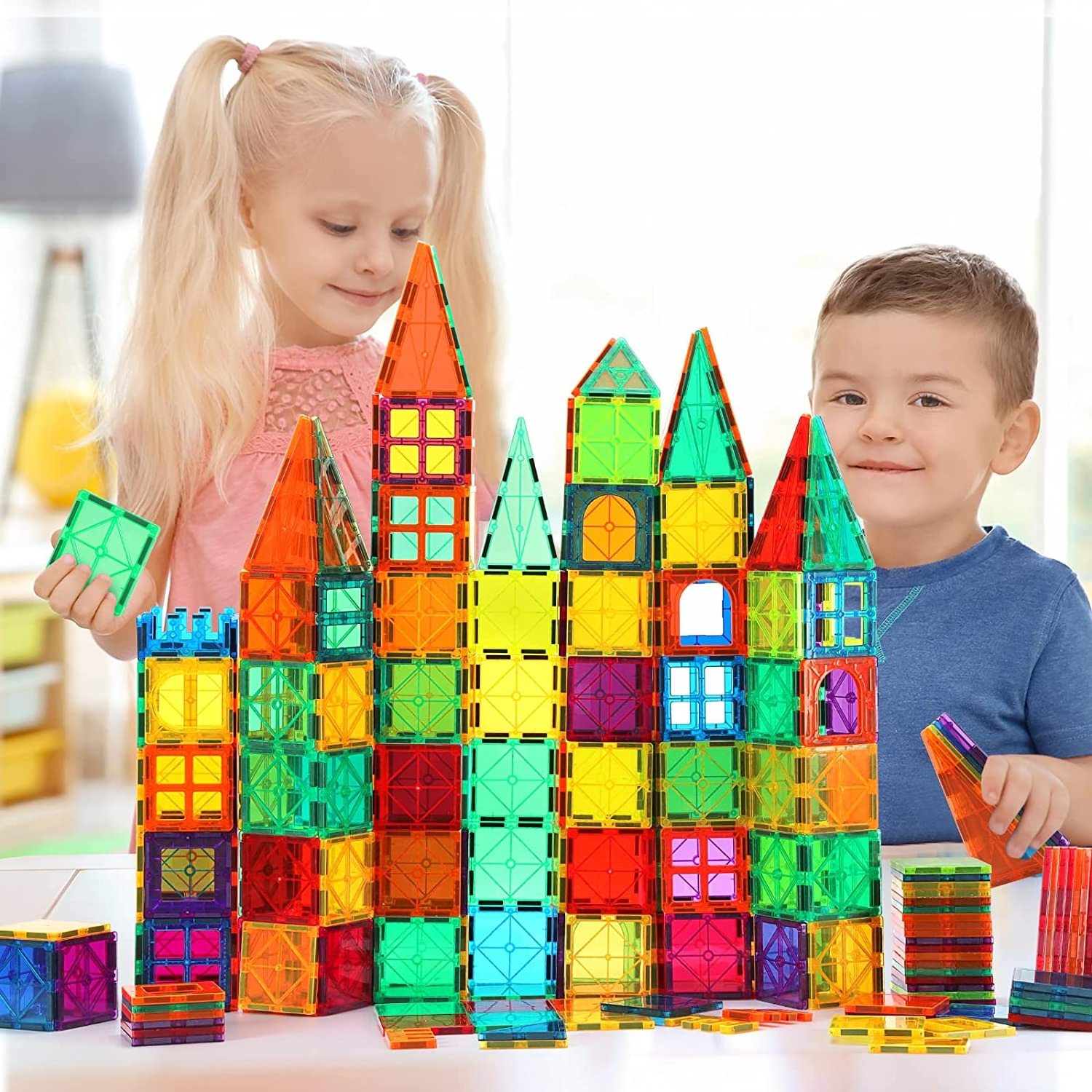 EPT magnetic toy magnetic 100 pcs 120 pcs building block tiles set magnetic tiles