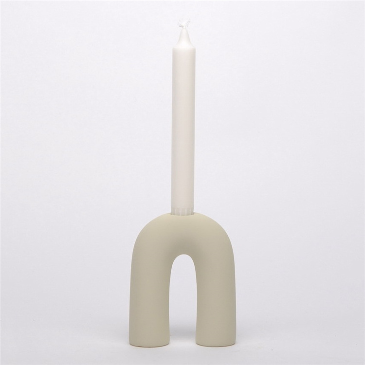 Nordic custom geometric home decorative candle holder matte candlestick candle holders for wedding party