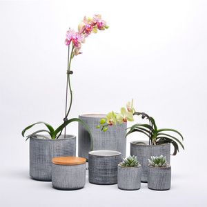 High quality white color glaze porcelain home flower planter decoration garden pot planter mini plant pot