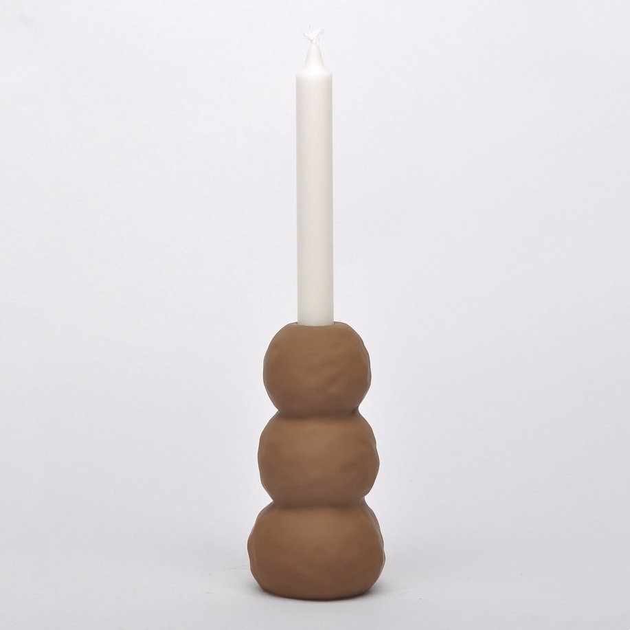 Creative living room home decor candle holder matte candle stand ceramic candlestick holder for wedding decorations