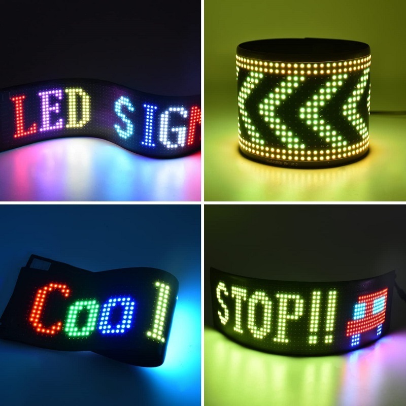 Flexible Scrolling Message Small Led Shelf Display App Portable Mini Led Display Screen for Car Taxi Window Outdoor Led Sign