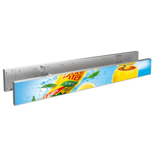 Supermarket P1.86 Digital Signage Shelf Led Screen Smart Shelve Leddisplay Sport Ticker Strip Electronic advertising Displays