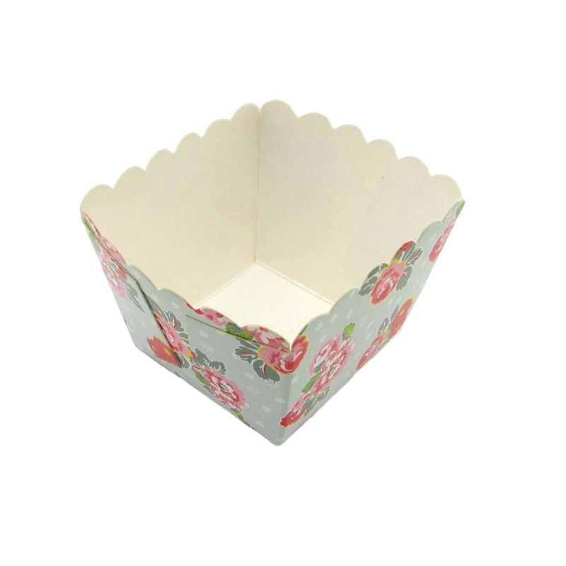 Colourful 250GSM food grade paper Square Cake Tools Baking Moulds Cupcake Molds Baking Cup