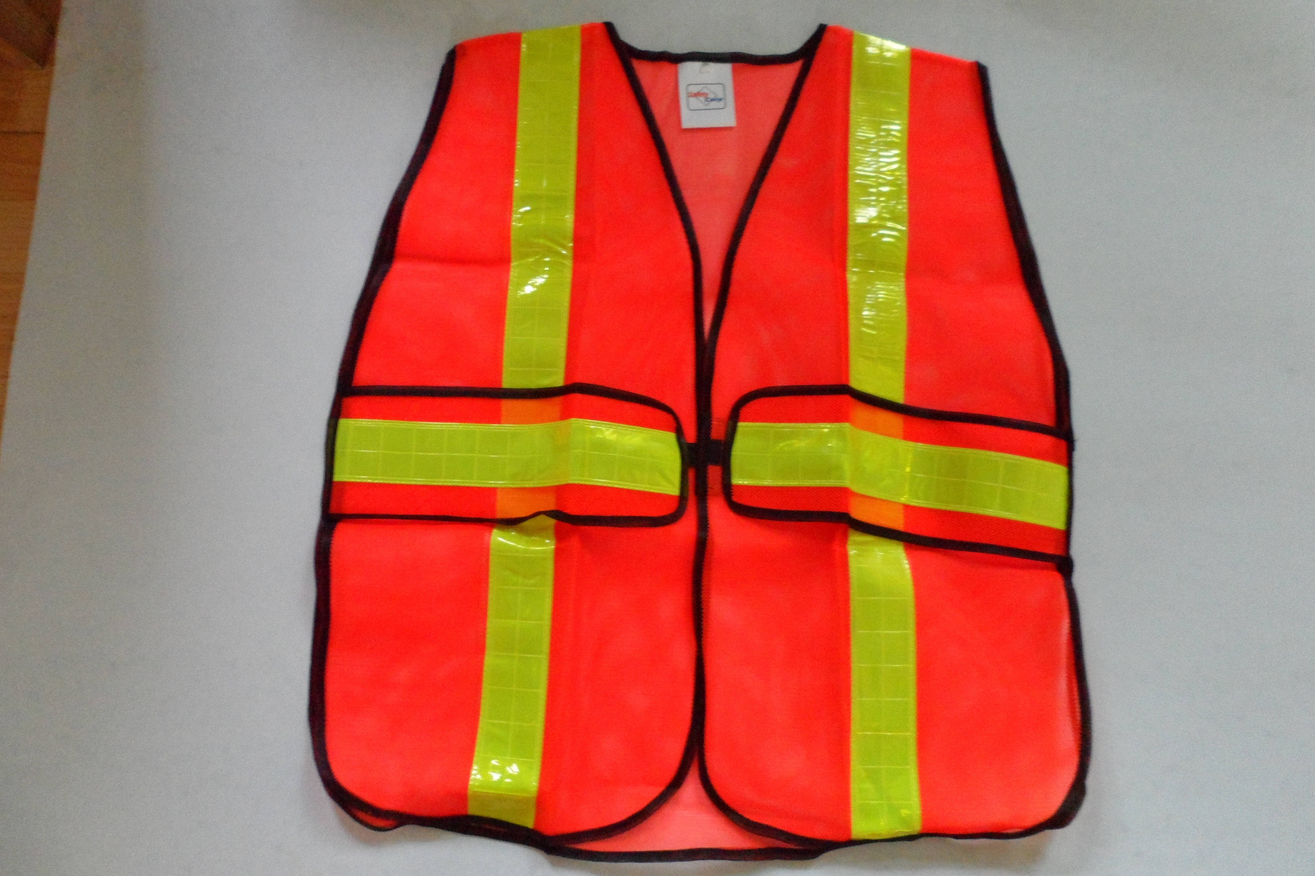 Security roadway safety reflective clothing mesh fabric high visibility fluo yellow ANSI high quality 5 points tear away vest