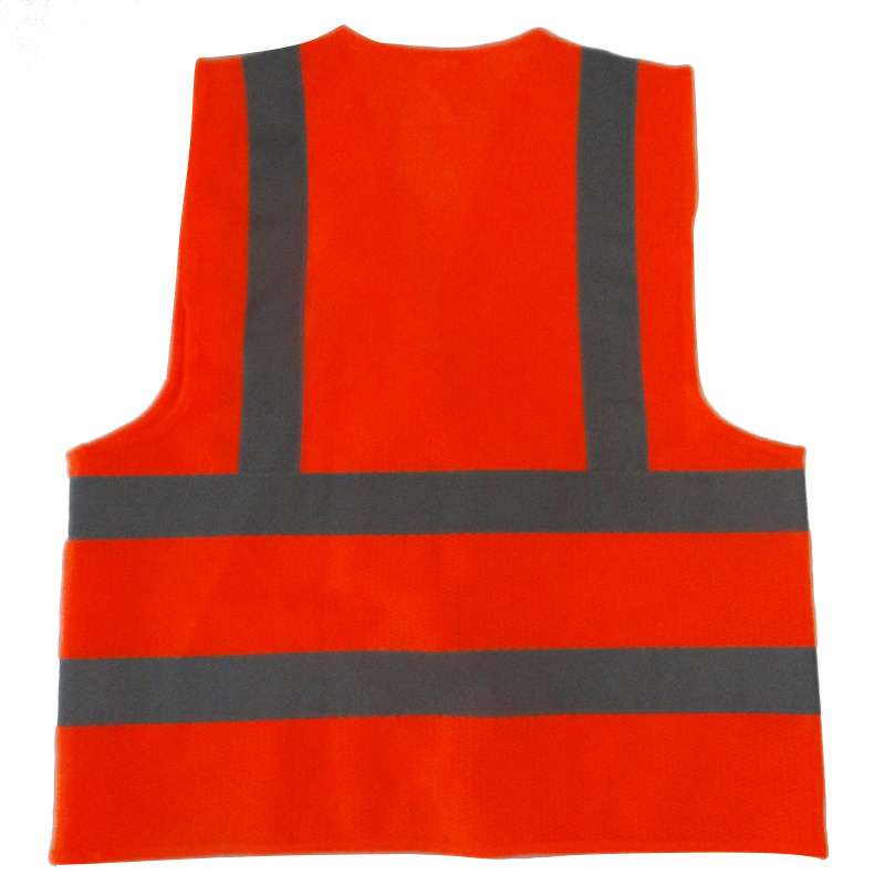 Orange Mesh Safety Vest Hi Vis Construction Multi Pockets Security Work Wear vest