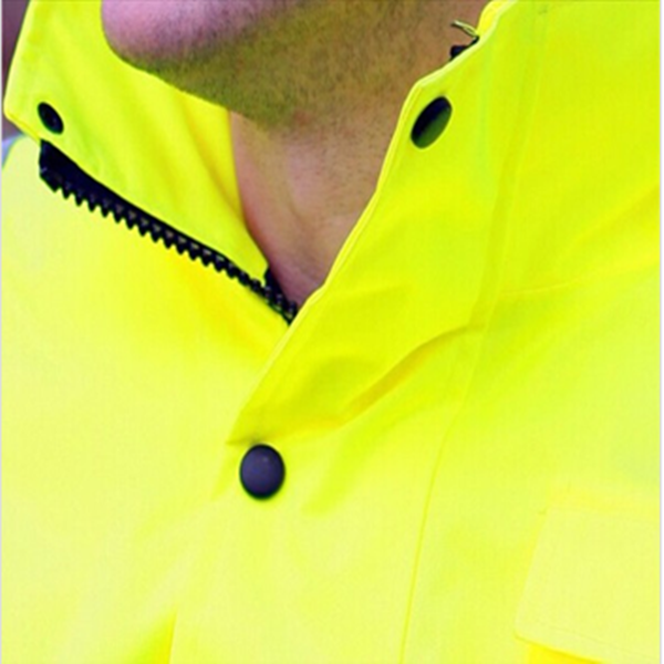 Hi Vis Yellow Constructive Reflective Waterproof Safety Jacket