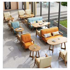 Leisure Hotel New Design Restaurant Coffee Shop Table and Chairs Sets Round Cafe Furniture