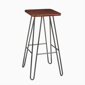 bar table and chair set restaurant furniture sets luxury scissor metal leg square wood seat counter stool for cafe