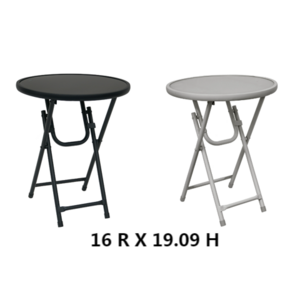 High Quality 19.09" High Top Banquet Party Bistro Black Grey Metal Round Bar Folding Cocktail Tables with Glass Table Top