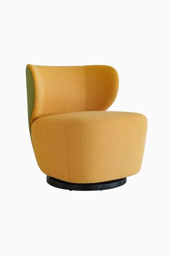 Hospitality Furniture Supply hotel room chair Swivel Sofa Chair Metal frame and Upholstery Lobby Chair