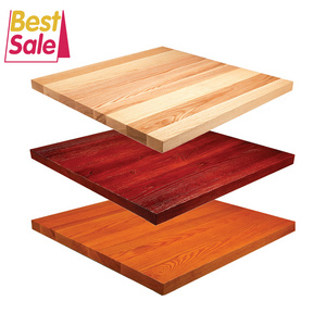 Laminate Table Tops Square Resin Wood Customized Beech Oak Solid Table Top Wholesale Restaurant Home Furniture Dining Table