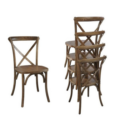 Wholesale solid wood cross back wedding chair for hotel event chair