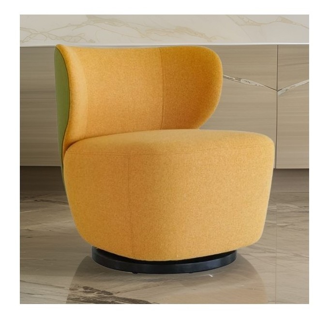 Hospitality Furniture Supply hotel room chair Swivel Sofa Chair Metal frame and Upholstery Lobby Chair