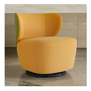 Hospitality Furniture Supply hotel room chair Swivel Sofa Chair Metal frame and Upholstery Lobby Chair