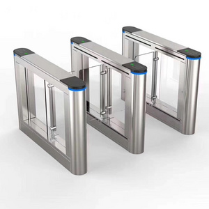 304 Stainless Steel Swing Gate Turnstile 1200mm Channel Width For Supermarket