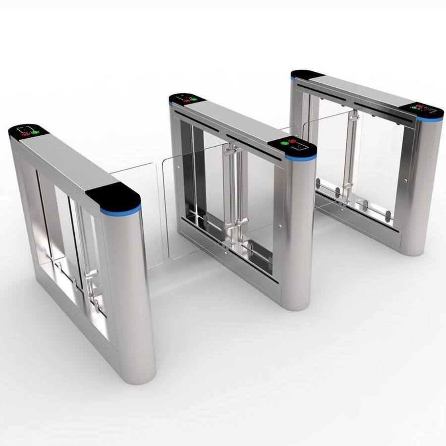 304 Stainless Steel Swing Gate Turnstile 1200mm Channel Width For Supermarket