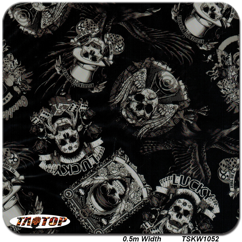 TSAUTOP Skull Hydro Dip Film Aquaprint Water Printing Paper