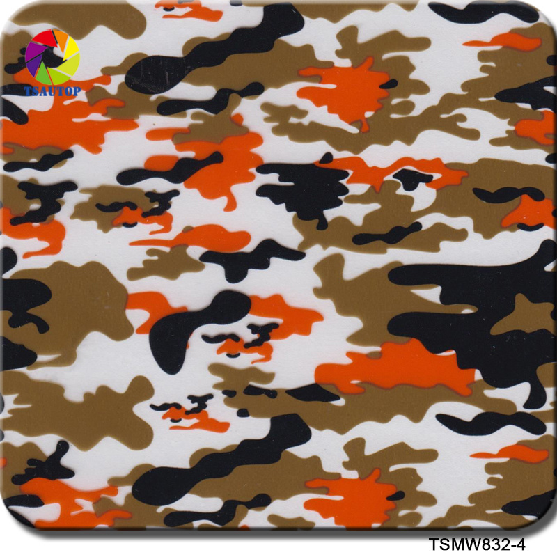 TSAUTOP 0.5m width Camo Hydrographic Film Colorful Design Dip Film for Aquaprint