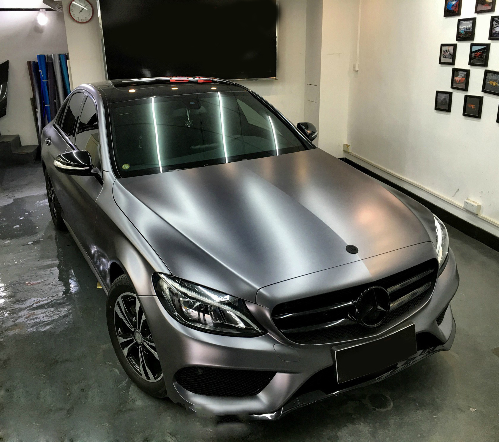 TSAUTOP 1.52*18M Satin Metallic Carbon Grey Matte Auto Decoration Film Vehicle Wrap Car Vinyl Wrap