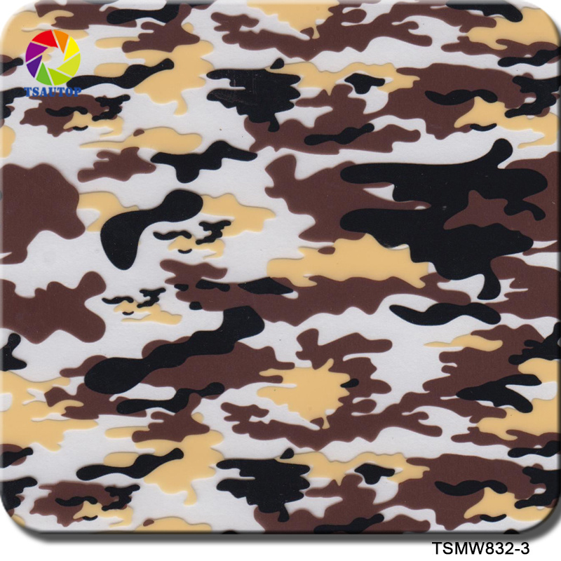 TSAUTOP 0.5m width Camo Hydrographic Film Colorful Design Dip Film for Aquaprint