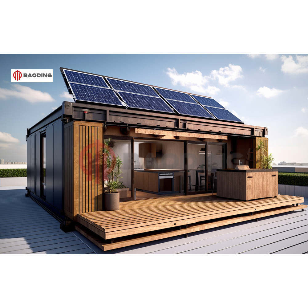 Solar panels Low Shipping Cost Flat Pack Well Designed Heat Prefabricated Resistant Food Container Coffee Shop Price For Sale