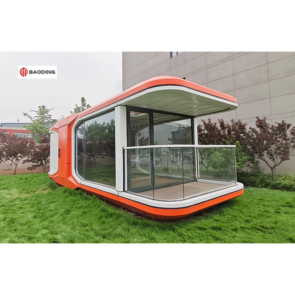 Direct Manufacturer Luxury Eco E7 Model Apple Capsule-House Hotel 2 Bedroom Trade Capsule House Homes Commercial Space Cabin