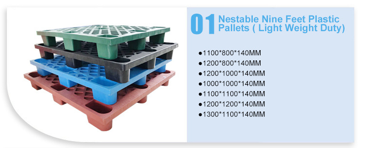 Plastic pallet blow molded double side pallet for Food Baojie