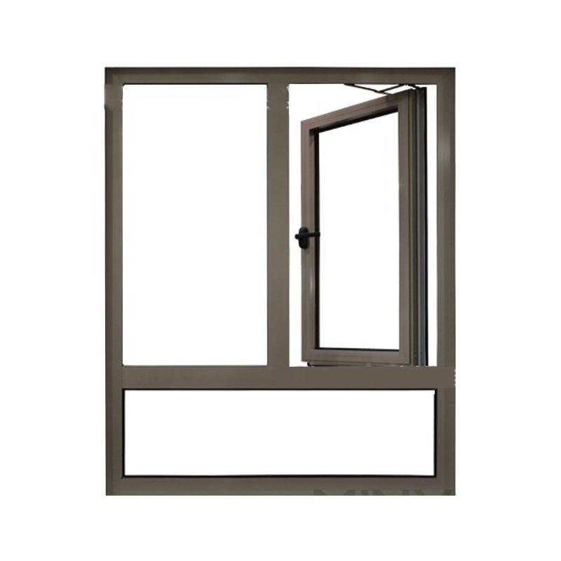 Aluminum Triple Glass Glazed Profile Swing Windows Soundproof Aluminium Casement Window